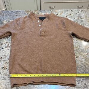 Bonobos Casual Brown Button Down Merino Wool Sweater.